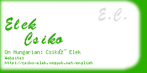 elek csiko business card